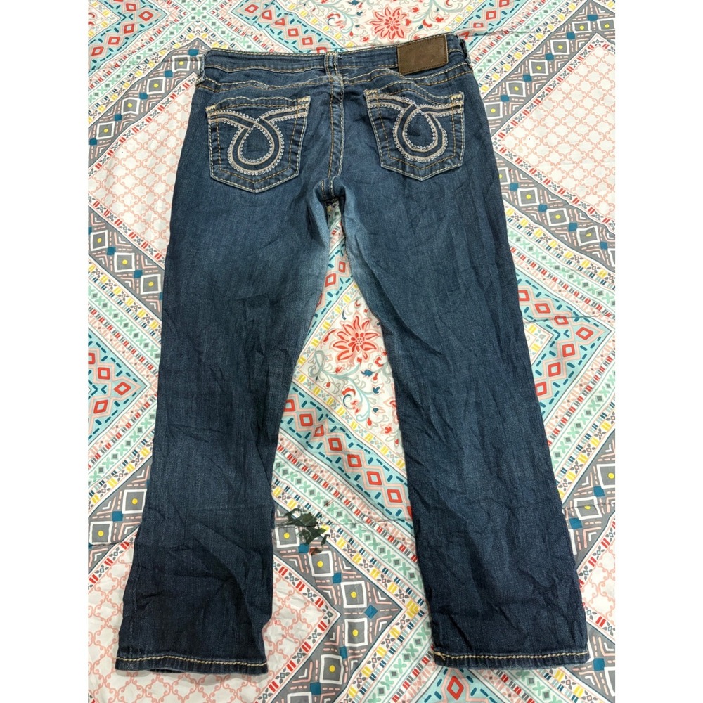 Big Star Maddie Low Rise Bootcut Jeans Dark Wash Contrast Stitch Size 29 - Picture 9 of 14